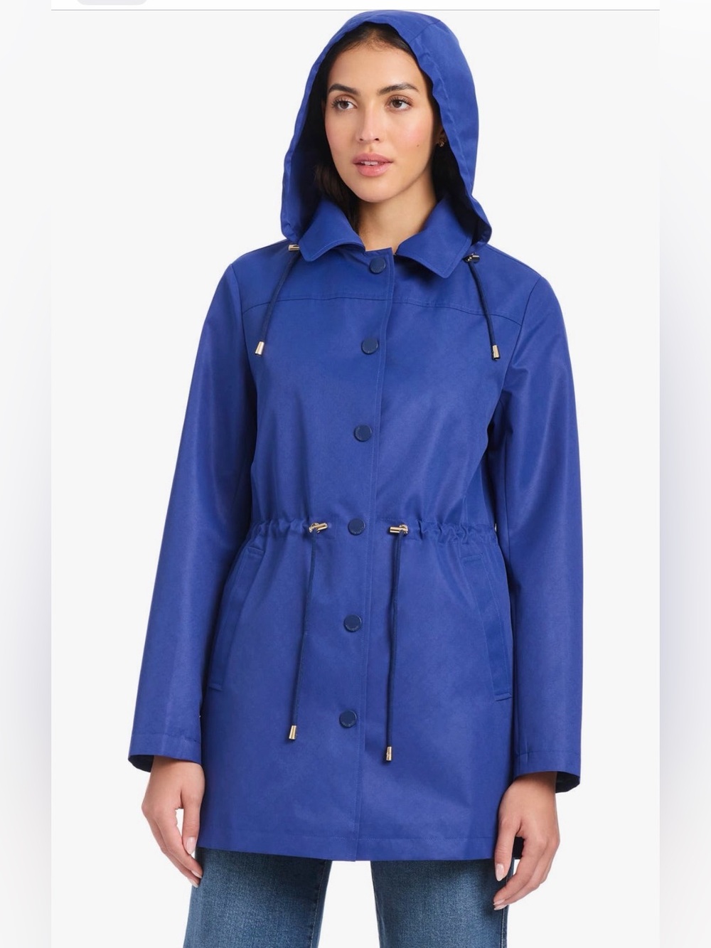 kate spade Royal Blue Hooded Rain Coat